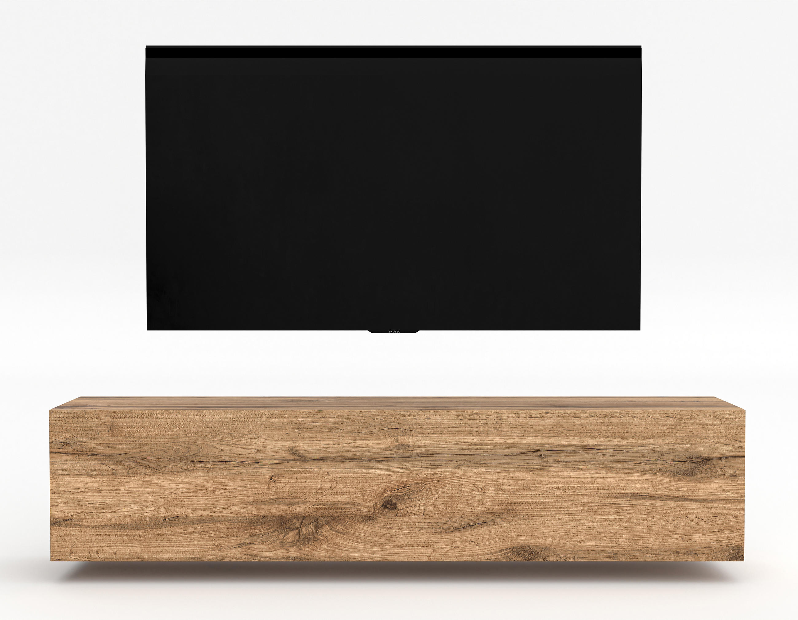 LOWBOARD ZIVOLLI 160 Wotan 160/34/40 cm – TV-Schrank für Wandmontage - Hellbraun, Holzwerkstoff/Kunststoff (160/34/40cm) - AX Living