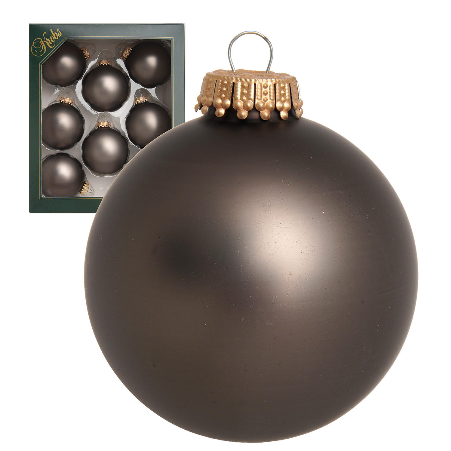 CHRISTBAUMKUGELN Uni Matt Eisenerz Grau 7cm (Glas / 8 Stk.) - Grau, Glas (7/7/7cm)
