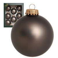 CHRISTBAUMKUGELN Uni Matt Eisenerz Grau 7cm (Glas / 8 Stk.) - Grau, Glas (7/7/7cm)