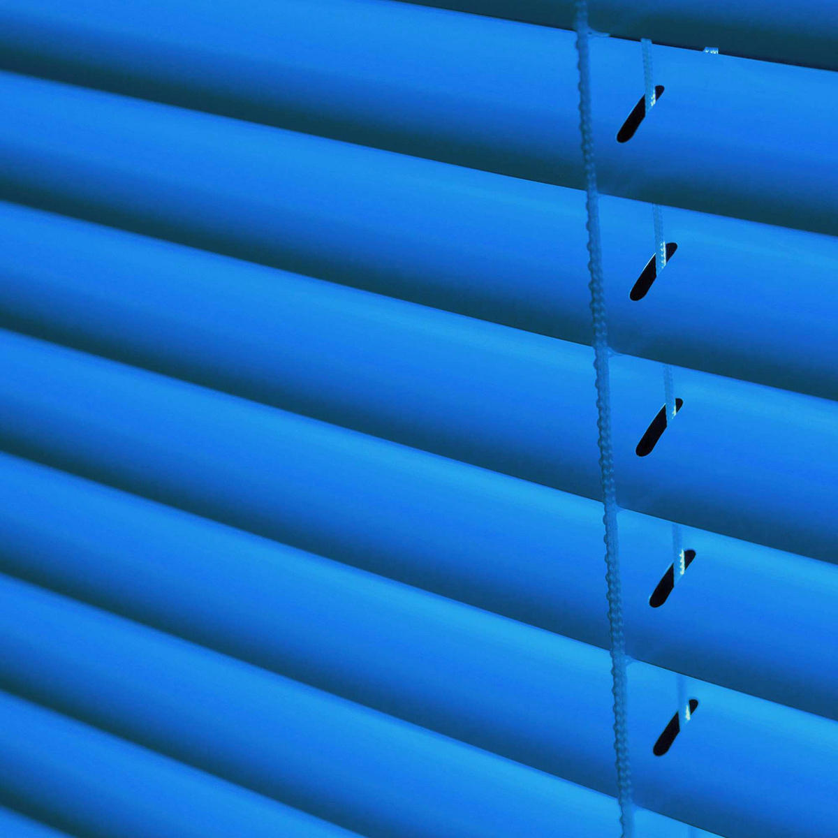JALOUSIEN vinyl venetianische mit Blau Zugschnur 45x130 - Blau, Kunststoff (45/130cm) - STORESDECO
