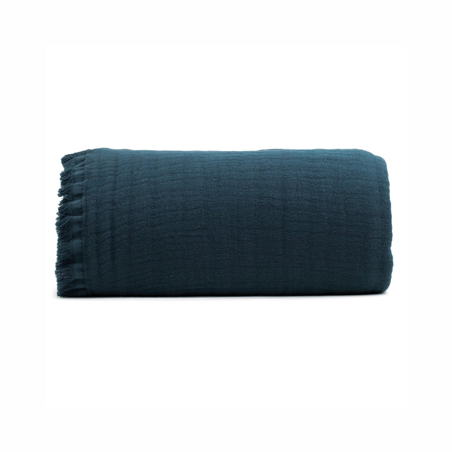 TAGESDECKE JUICY, 260x240cm, Baumwolle, Marineblau - Dunkelblau, Textil (260/240cm) - SOWL