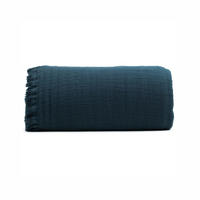 TAGESDECKE JUICY, 260x240cm, Baumwolle, Marineblau - Dunkelblau, Textil (260/240cm) - SOWL