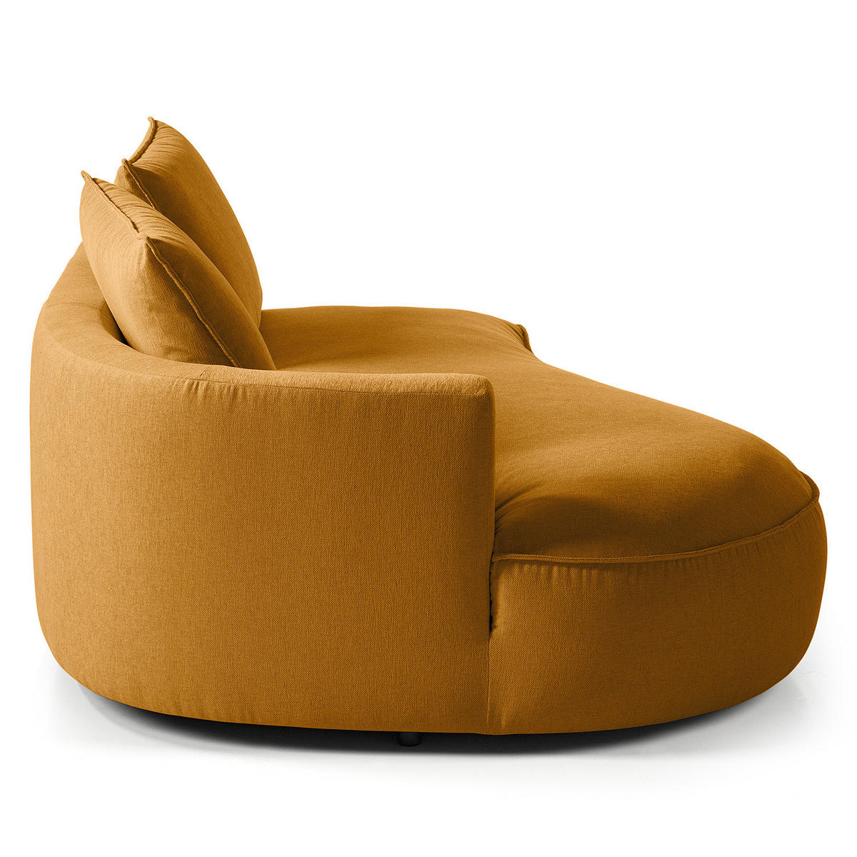 OTTOMANE - modular - Schwarz/Orange, Kunststoff/Textil (196/82/146cm) - home24