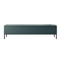 TV-SCHRANK Bemmi Dunkelgrün mit Metallbeinen 175 cm - Dunkelgrün/Schwarz, Holzwerkstoff/Metall (175/46/32cm) - Selsey