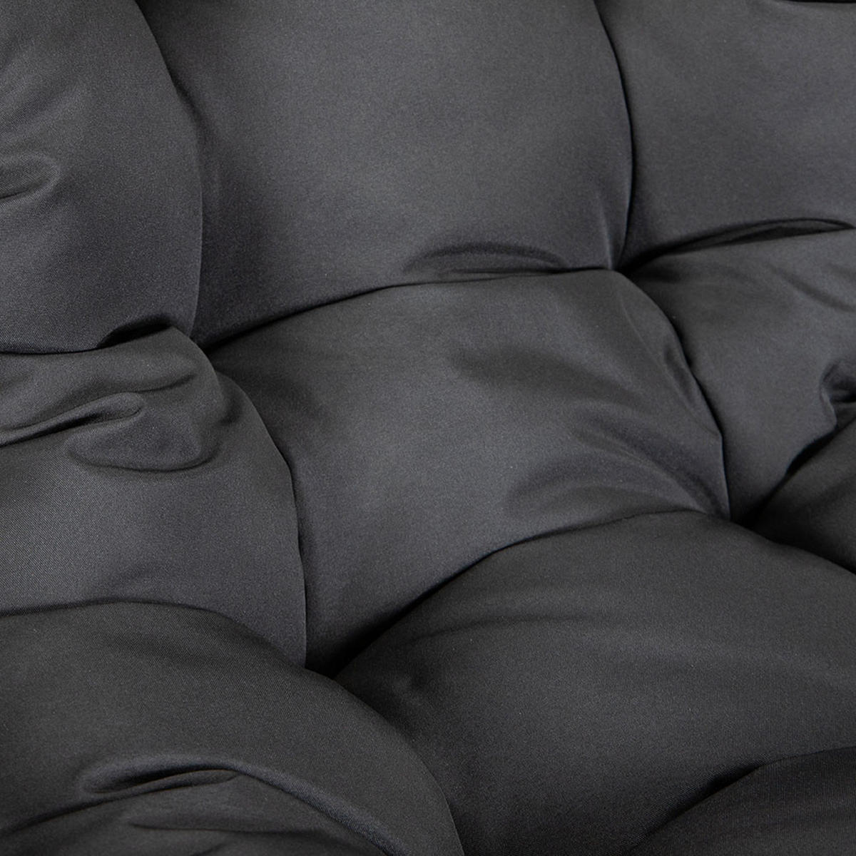 FALTBARER HÄNGESESSEL LOMA - Schwarz, 1-Sitzer - Schwarz, Kunststoff (86/118/72cm) - Home Deluxe