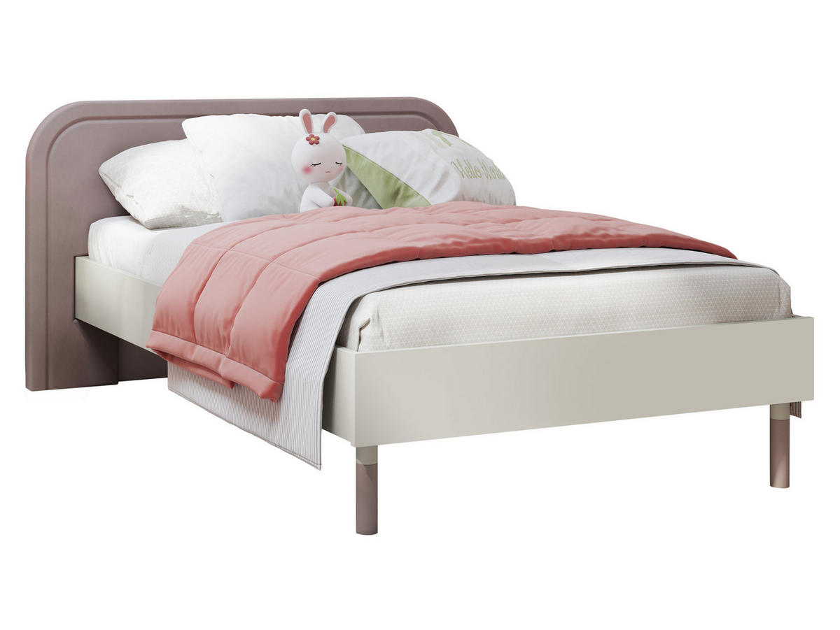 JUGENDBETT Harmony 90 HR08 - Kaschmir/Trüffeleichefarben, Holzwerkstoff/Metall (90/200cm) - MIRJAN24
