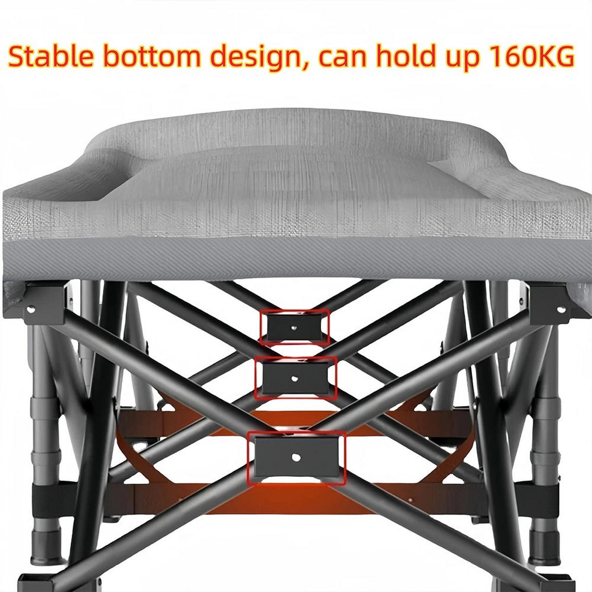 SONNENLIEGE Klappbar Grau für Büro, Outdoor & Garten - Grau, Textil/Metall (190/68cm) - Kaket