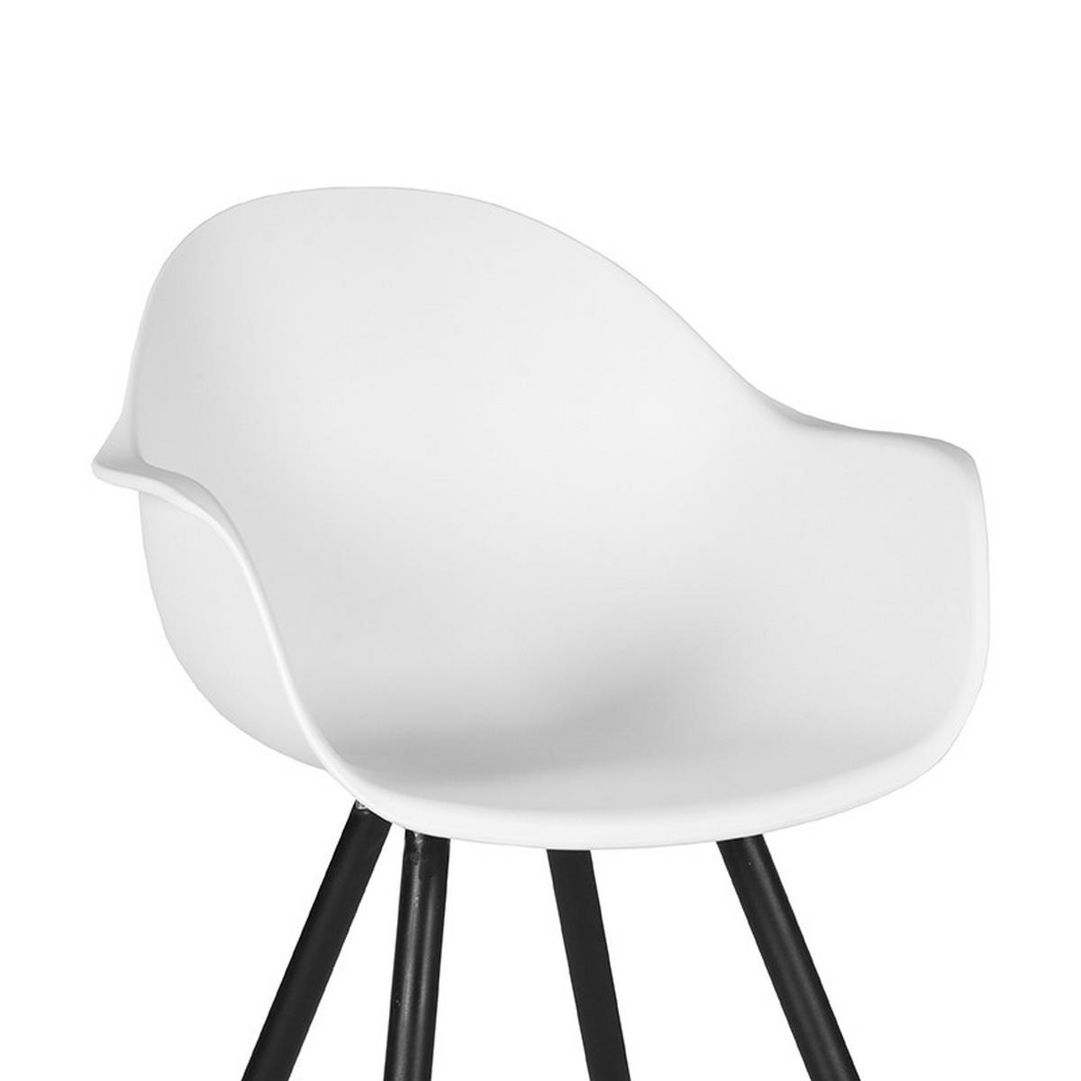 ESSZIMMERSTUHL Luca Weiß 54/58/85 cm 2er-Set - Weiß, Kunststoff (58/85/54cm) - LABEL51