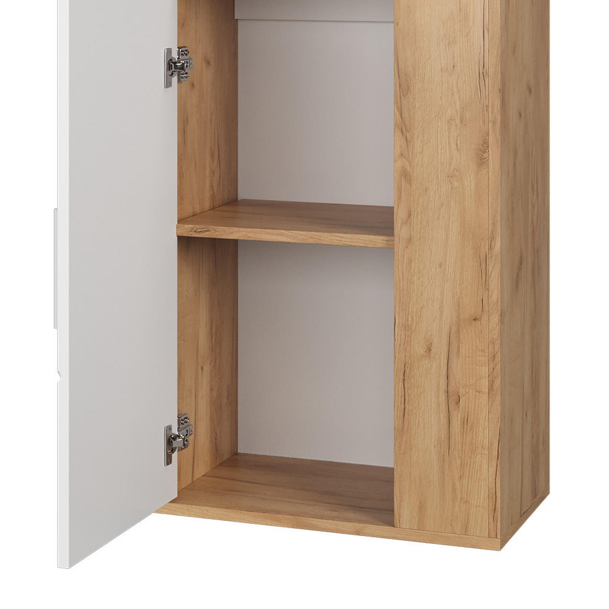 NÁSTĚNNÁ SKŘÍŇKA Berno Zlatá síla dub/bílá - medově dubová, kompozitní dřevo (50.1/78.4/28.3cm) - Vicco