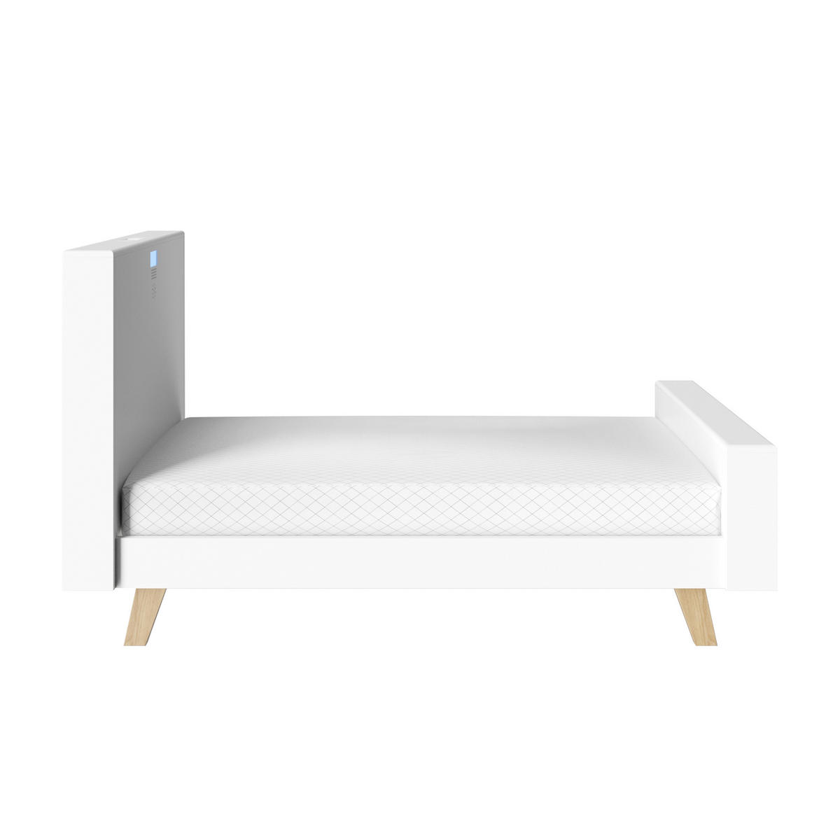 SMARTBETT All in one 70 x 140 cm - Weiß, Holz/Holzwerkstoff (70/140cm) - Roba