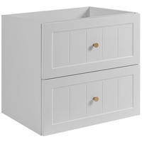 WASCHTISCHUNTERSCHRANK im klassischen Stil, weiß, 60 x 57 x 46 cm - Goldfarben/Weiß, Holzwerkstoff (60/57/46cm) - 3XE LIVING