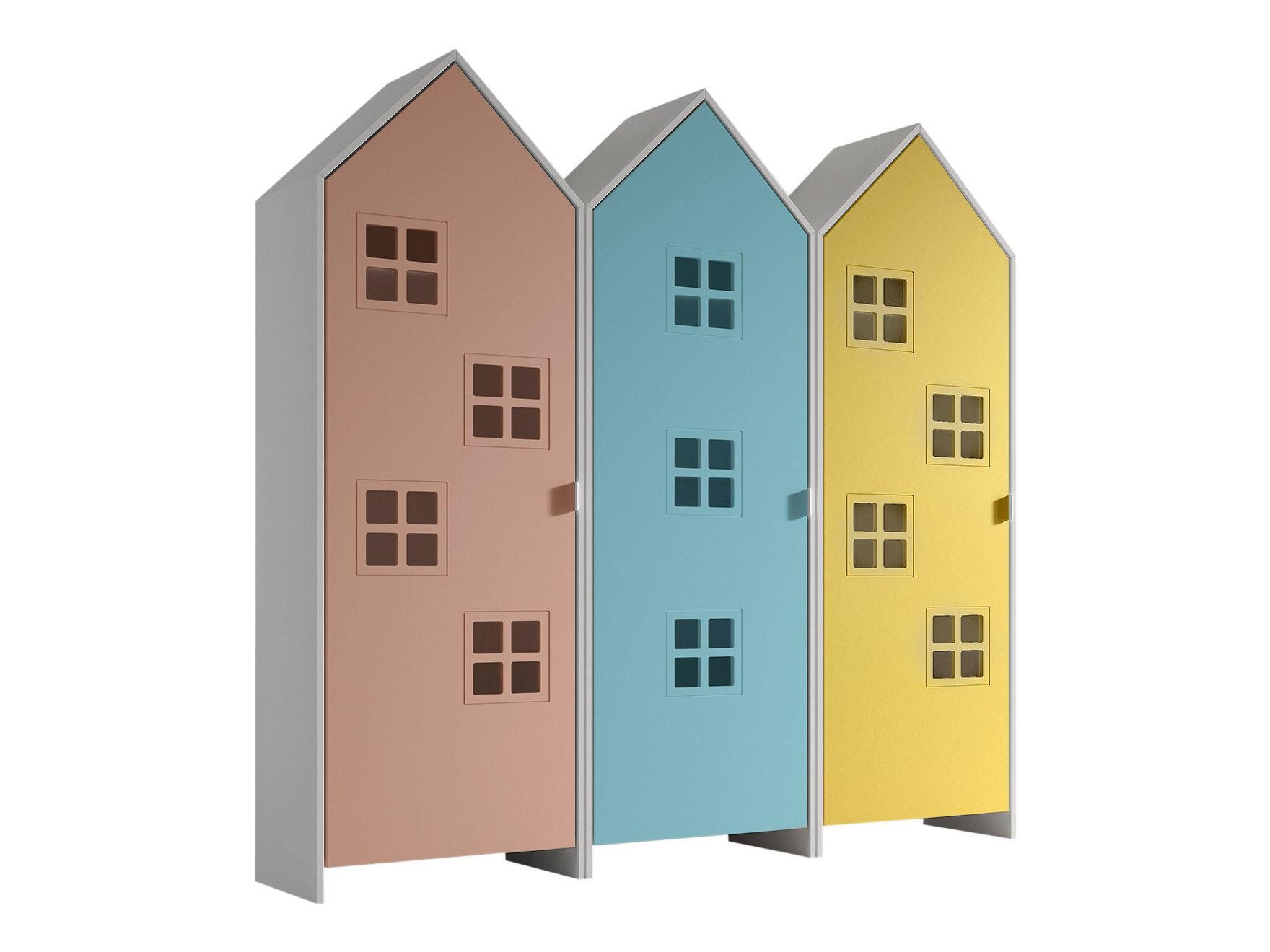 REGALSCHRANK Set Kania 173x37x171 MDF Weiß /Bunt - Blau/Pink, Holzwerkstoff (173/171/37cm) - 58aufmkessel