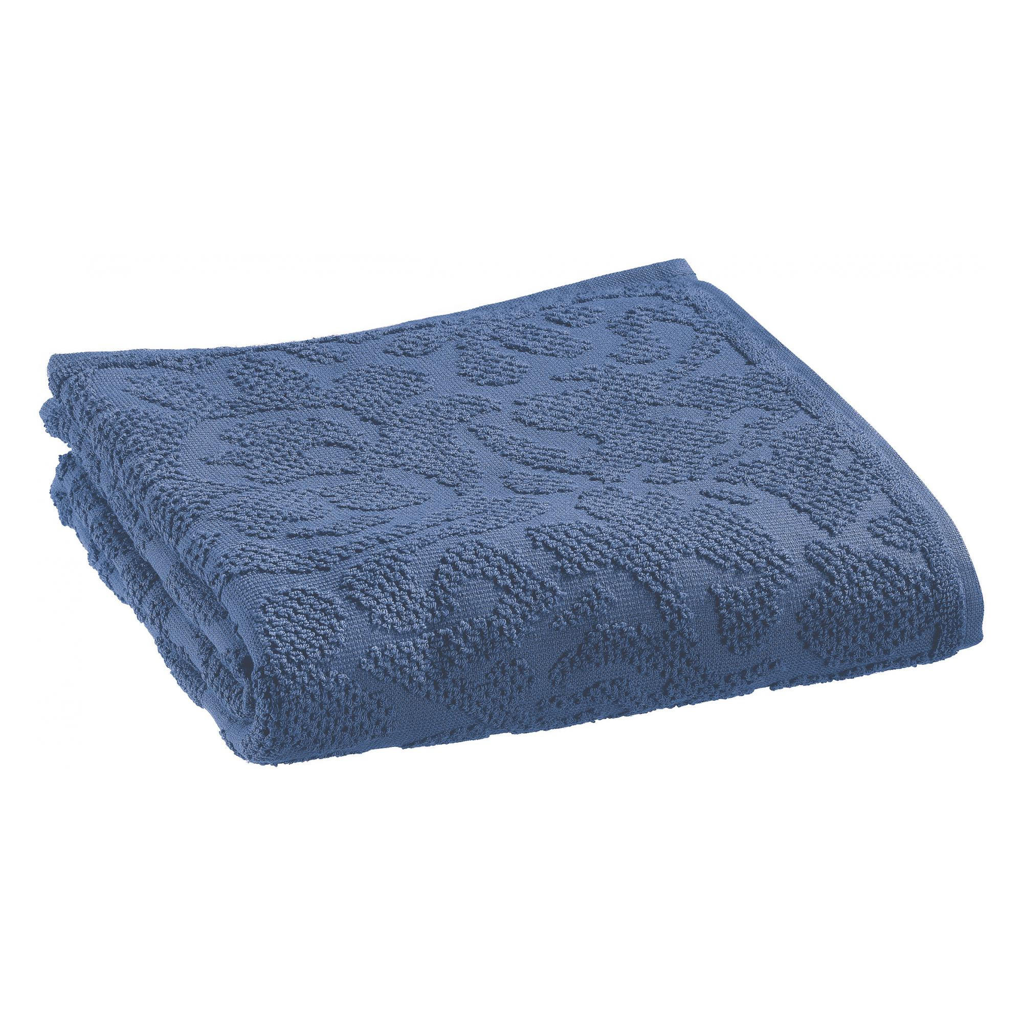 HANDTUCH Gilda tintenblau 50 x 100 cm - Dunkelblau, Textil (50/100cm) - Vivaraise