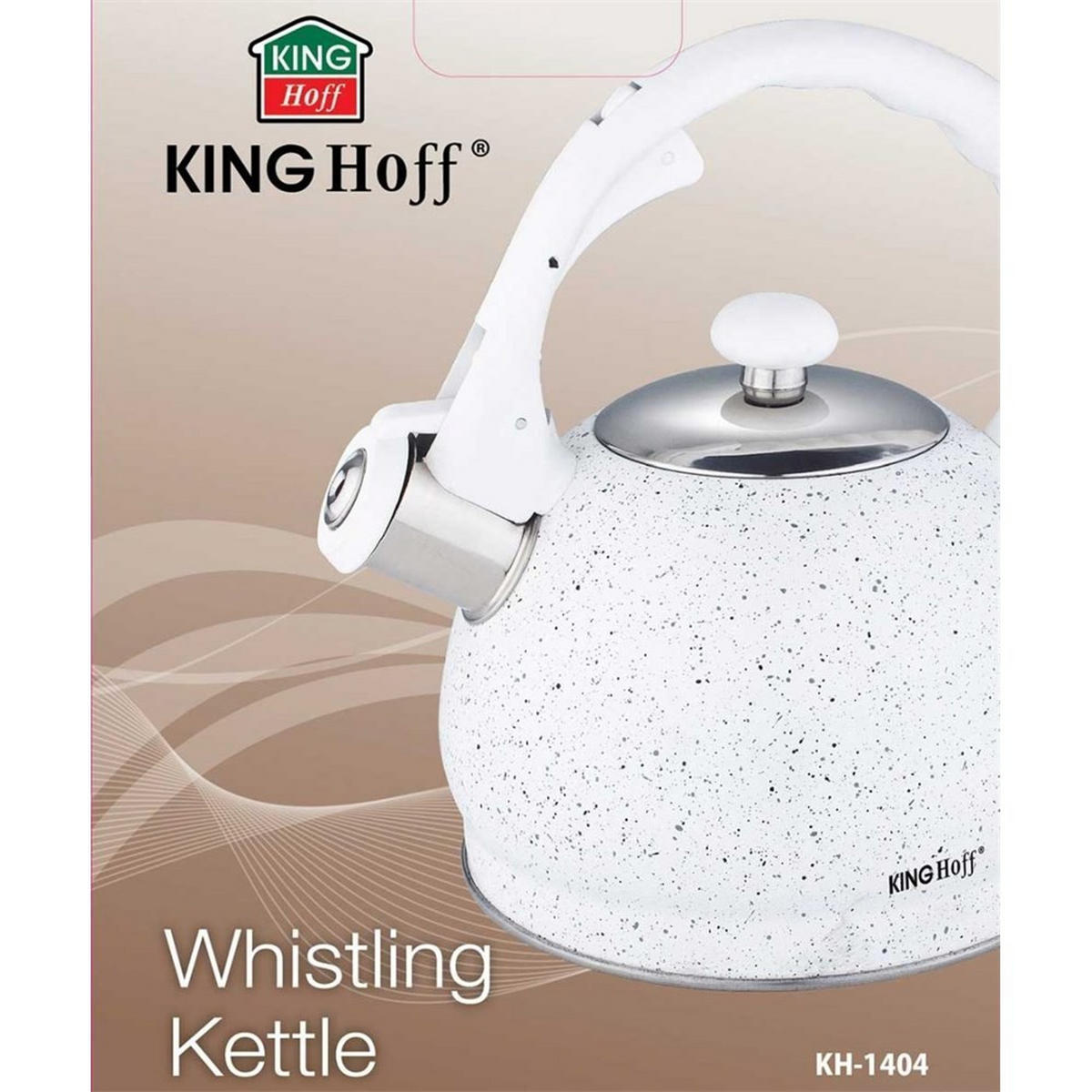 WASSERKESSEL Weiß 22/20/22 cm KH1404 - Weiß, Metall (22cm) - Kinghoff 