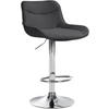 BARHOCKER Stoff dunkelgrau - Chromfarben/Dunkelgrau, Textil/Metall (49/85/51cm) - CLP