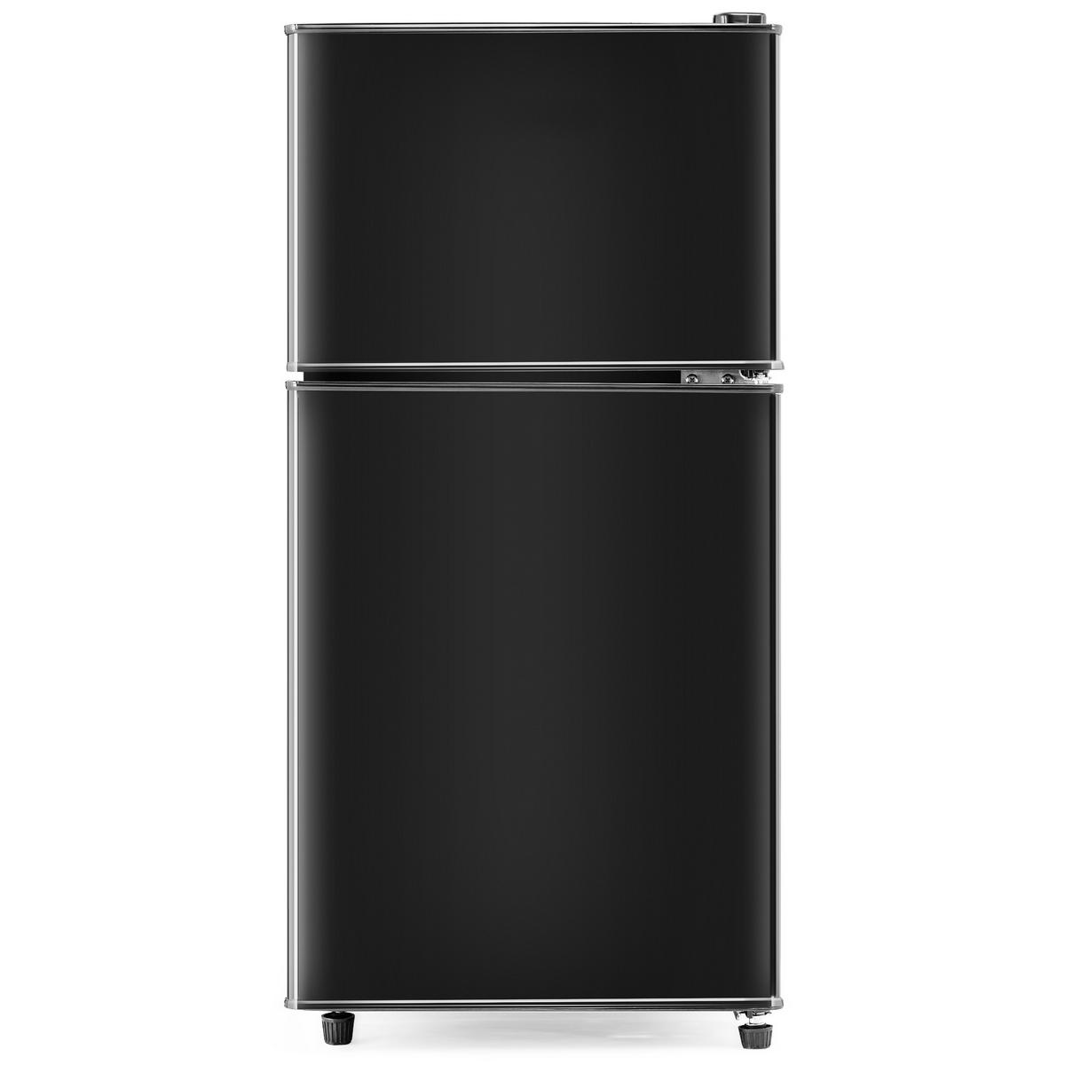 KÜHLSCHRANK 45.5/42/86.8 cm Antikschwarz 60L mit LED-Licht - Schwarz, Metall (45.5/86.8/42cm) - Oxeza