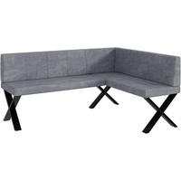 ECKBANK PETER_X - Grau, Textil (128/168cm) - Meblini