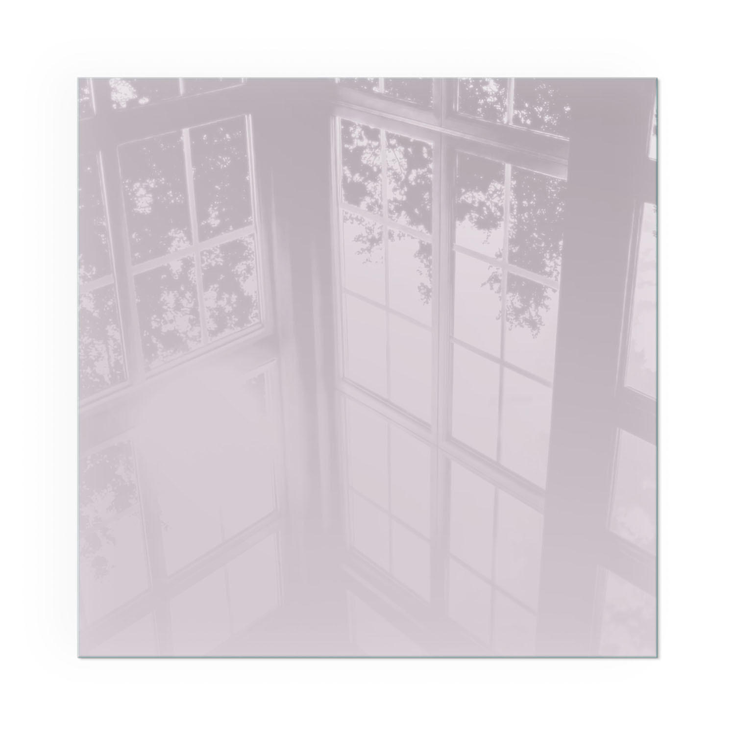 GLASPLATTE für Kamin 50x50 cm - Lila, Glas (50/50/0.4cm) - TULUP