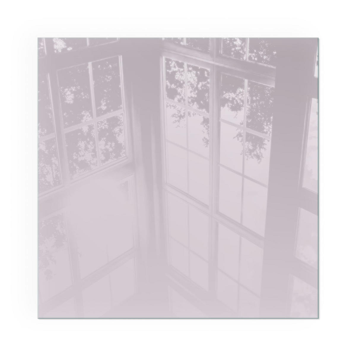 GLASPLATTE für Kamin 50x50 cm - Lila, Glas (50/50/0.4cm) - TULUP