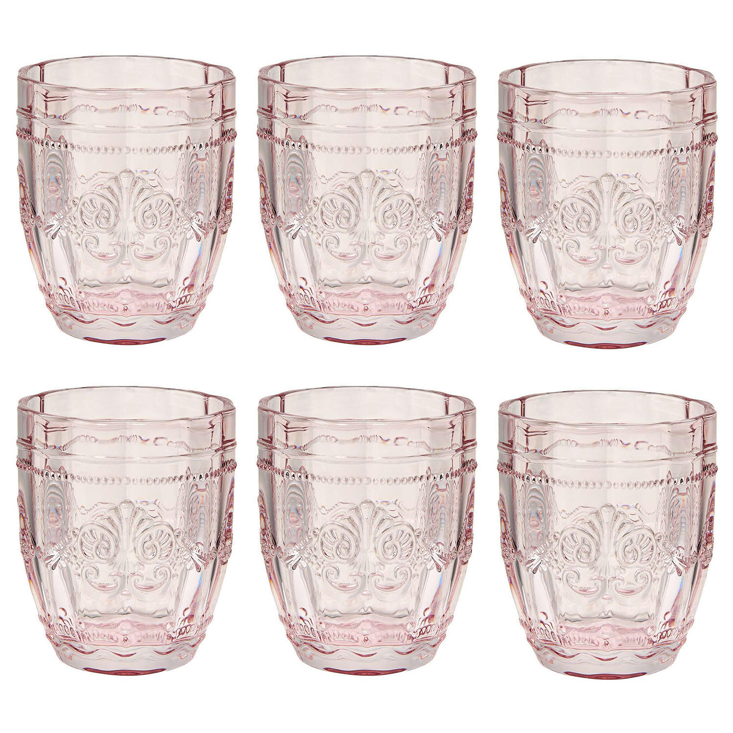 TRINKGLÄSER (6er Set) Victorian 250 ml - Hellrosa, Glas (0.25L) - Butlers