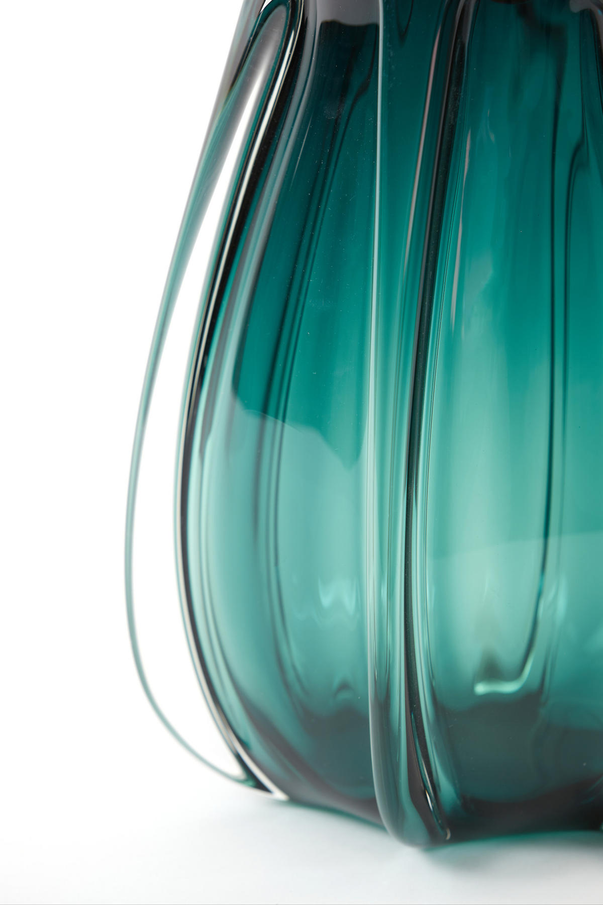 VASE Murela - Blau - 21/21/30 cm - Blau, Glas (30cm) - Light & Living