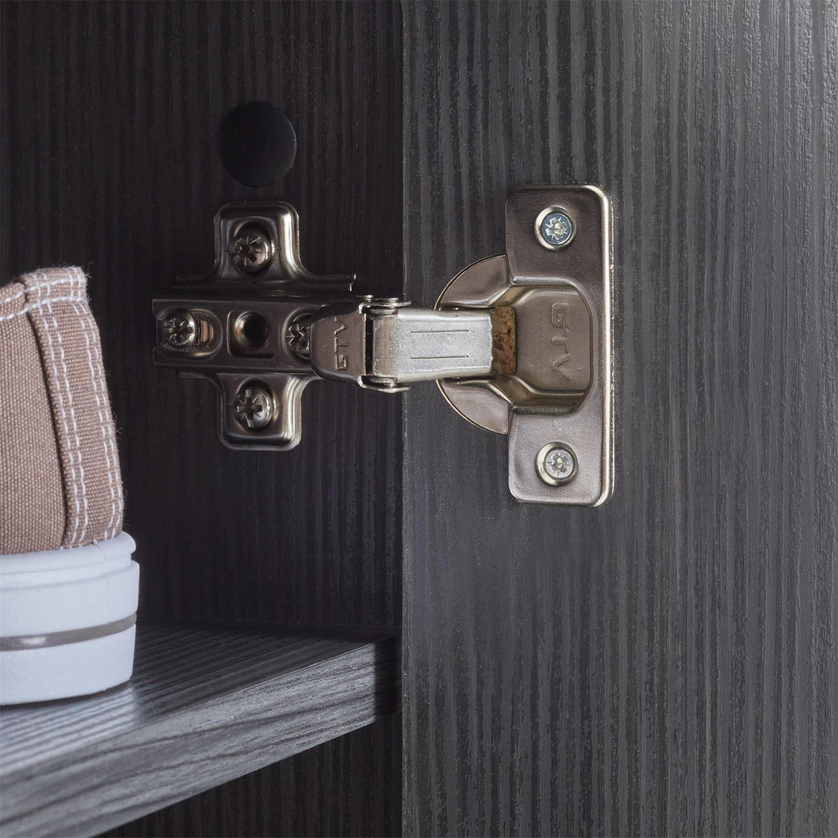 SCHUHSCHRANK LENNIS Esche grau - Eschefarben, Holzwerkstoff (60/70/35cm) - CARO-Möbel