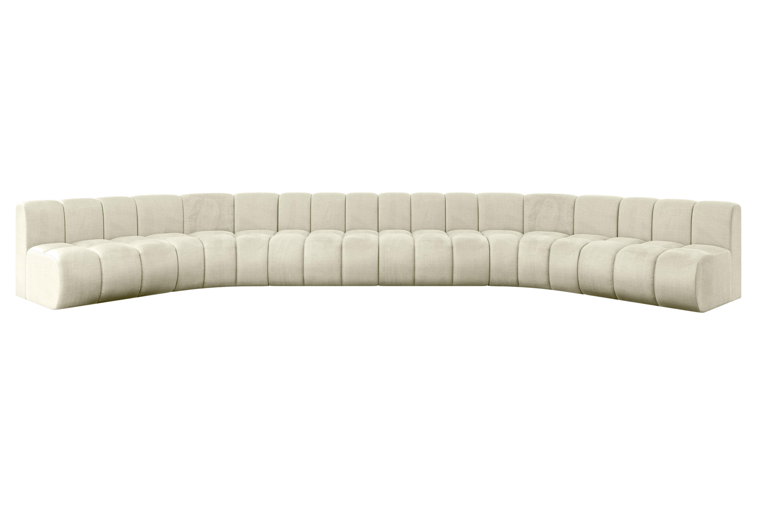 WOHNLANDSCHAFT modulares Sofa Montra-U2 - 581x174x70 cm Beige - Beige, Holzwerkstoff/Textil (581/70/174cm) - ALTDECOR