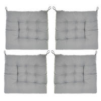 STUHLKISSEN zum Binden in Grau 40 / 40 / 3 cm (4-tlg. Set) - Grau, Kunststoff (40/40/3cm)