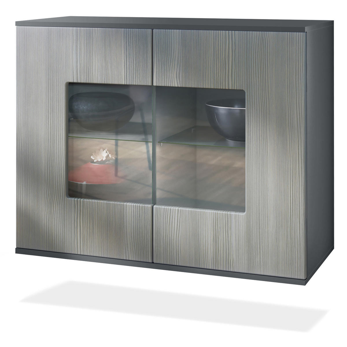 KOMMODE Grömitz Avola-Anthrazit - Anthrazit, Holzwerkstoff (92.5/73.5/35cm) - Vladon