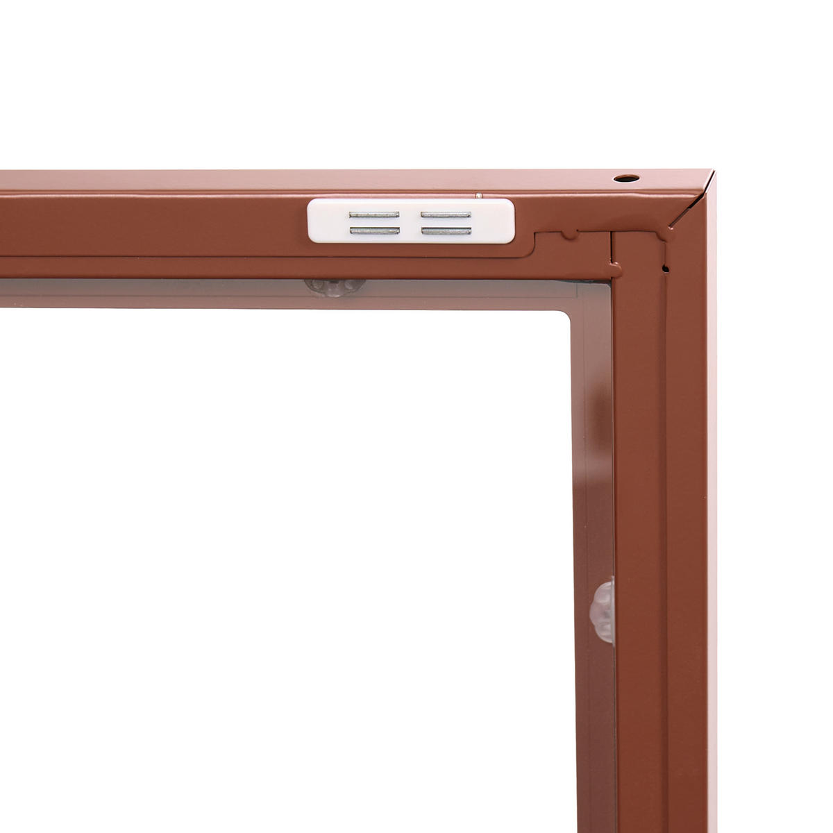 SIDEBOARD mit Glastüren Metall 115 cm Goldbraun Newport - Goldfarben, Metall (115/64/35cm) - Beliani