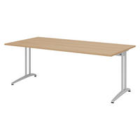 SCHREIBTISCH Serie-B 100/200/72 cm in Eichefarben - Eichefarben, Holzwerkstoff (100/200/72cm) - bümö