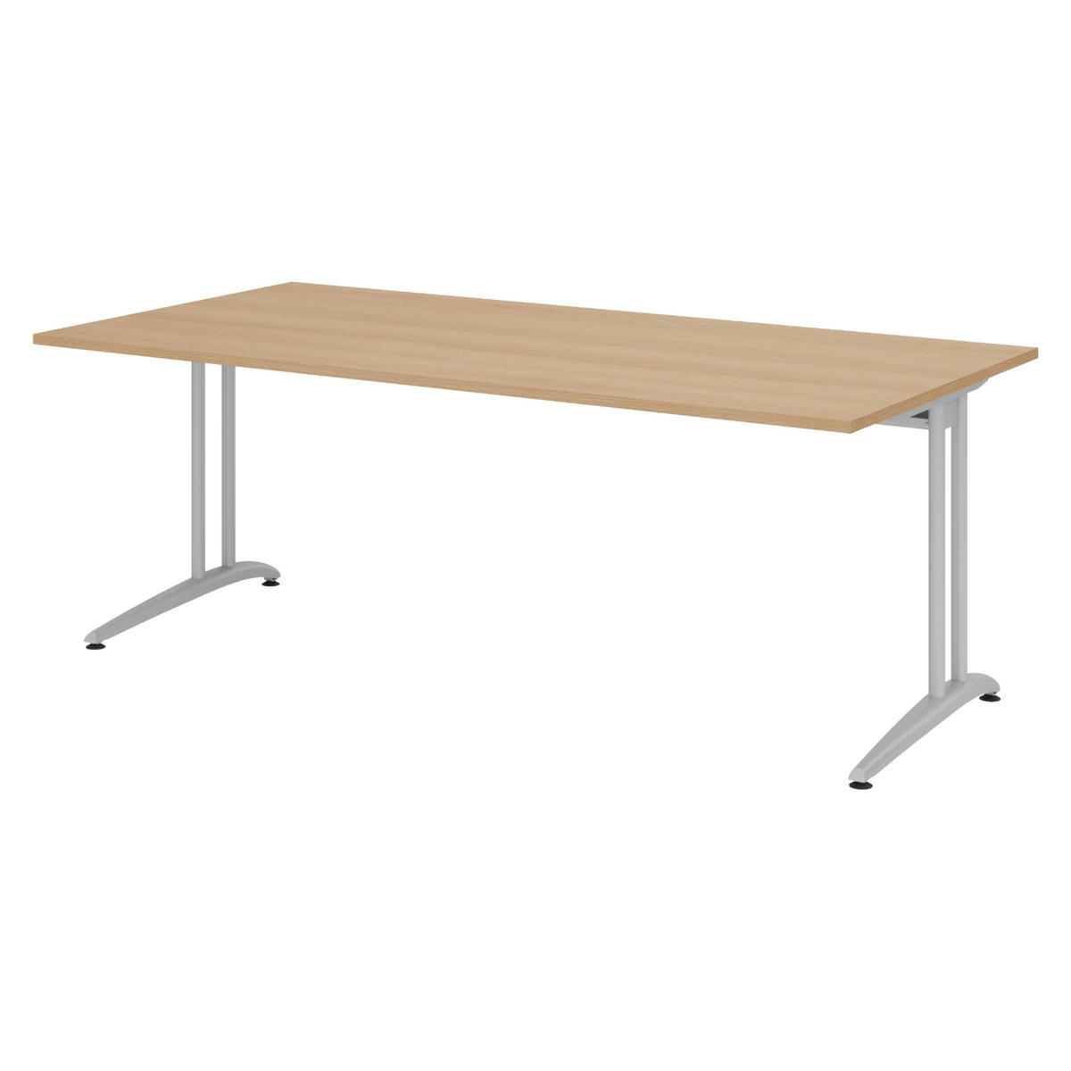 SCHREIBTISCH Serie-B 100/200/72 cm in Eichefarben - Eichefarben, Holzwerkstoff (100/200/72cm) - bümö