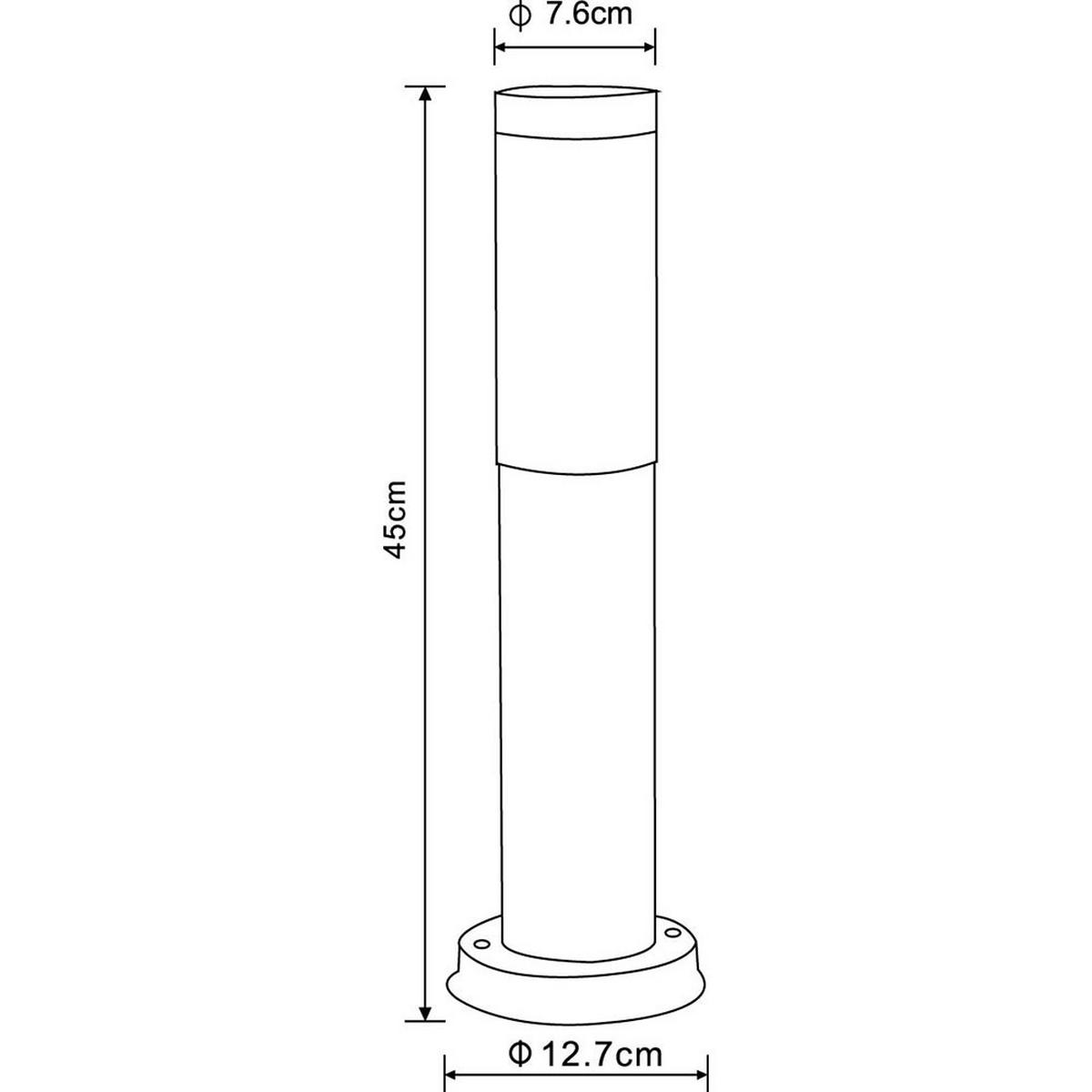 LED AUSSENLEUCHTE BOSTON Edelstahl Anthrazit - Anthrazit, Kunststoff (7.6/7.6/45cm)