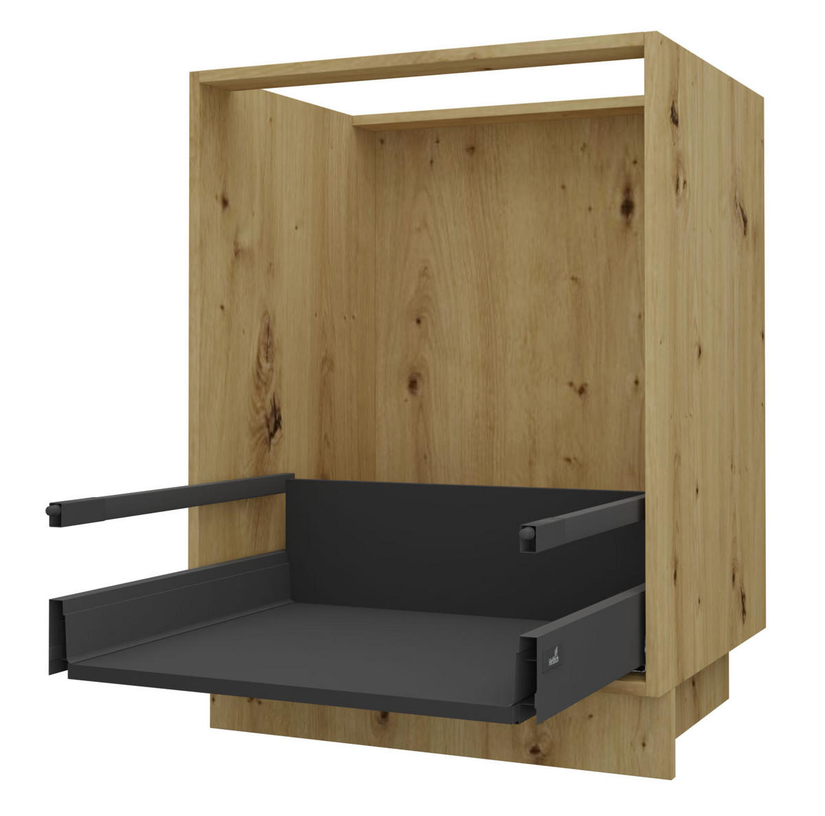 SPÜLENUNTERSCHRANK Bari D1Z/60 Eiche Artisan / RAL 4009 pastellviolett 60 / 50 / 82cm HETTICH Vollauszug - Violett/Eiche Artisan, Holz/Holzwerkstoff (60/82/50cm) - Feldmann-Wohnen