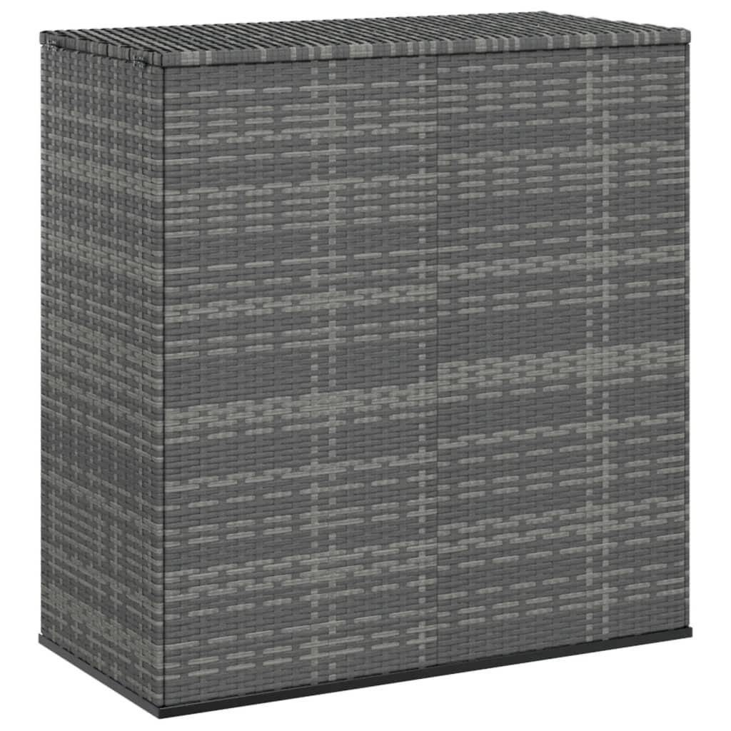 GARTEN-KISSENBOX PE Rattan 100x49x103,5 cm Grau - Grau, Kunststoff (100/103.5/49cm) - furnicato