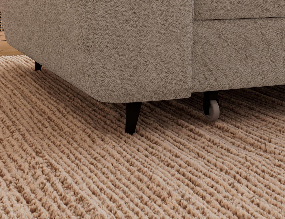 ECKSOFA Vesteria mit Schlaffunktion und Bettkasten – Modernes Design, verstellbare Kopfstützen und hoher Sitzkomfort - Beige, Kunststoff (279/72cm) - Wohnideebilder
