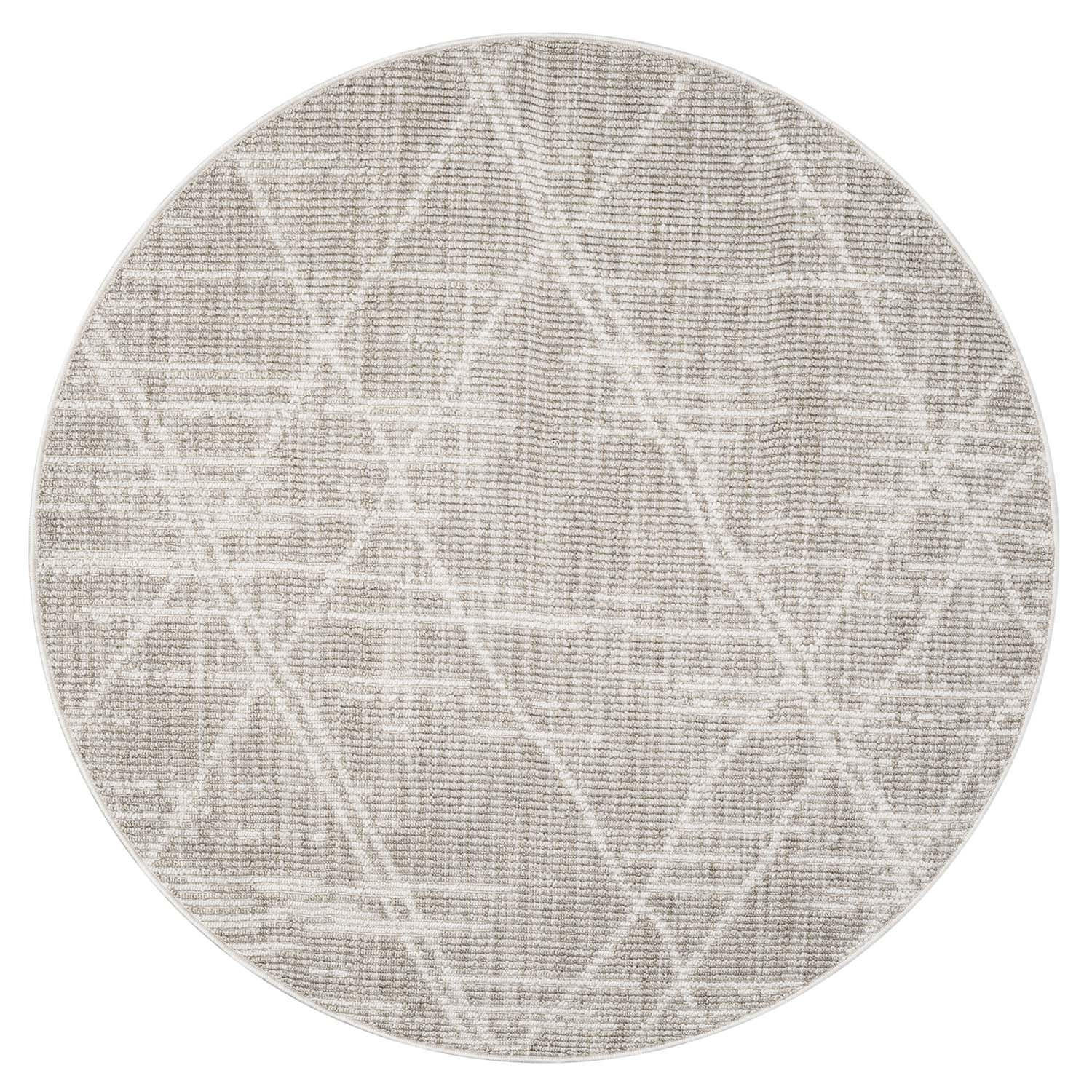 KURZFLOR-TEPPICH Clasico 9162 Beige 200 cm Rund - Beige, Textil (200/200cm) - carpet city