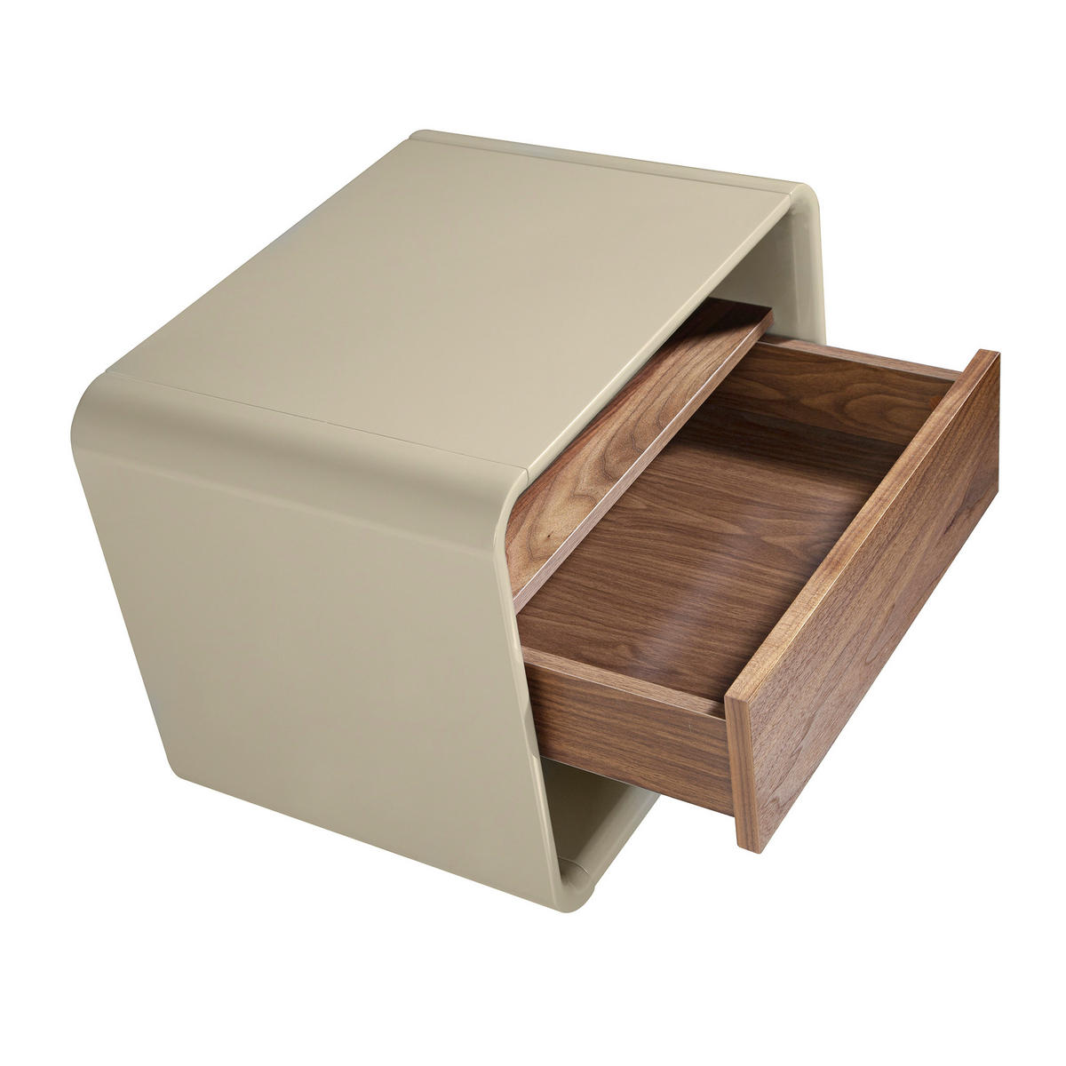 NACHTTISCH Nussbaum und graues Holz - Multicolor/Braun, Holz/Holzwerkstoff (55/45/40cm) - ANGEL CERDA