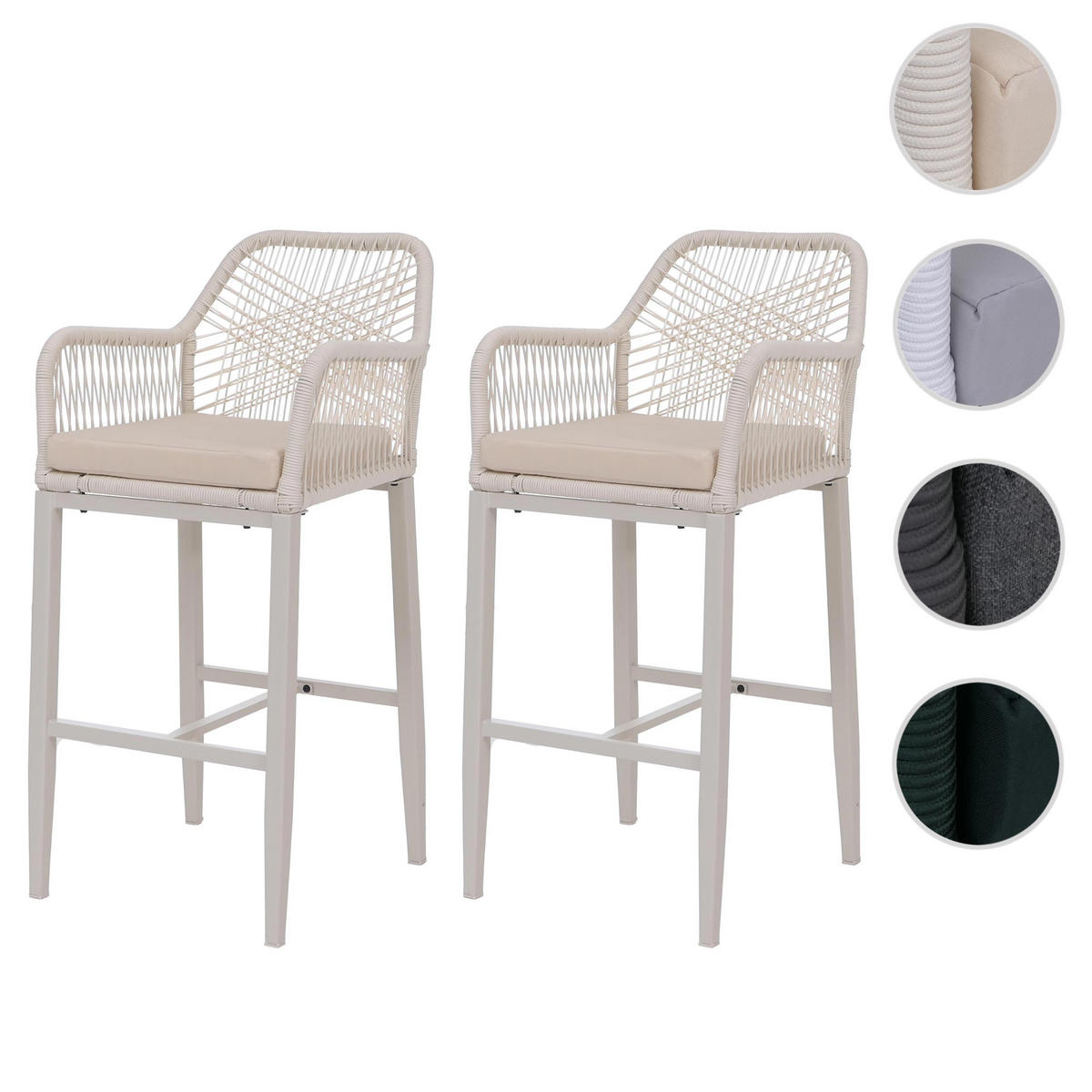 BARSKI STOLEC Kremno bel - krem, tekstil (51/105/60cm) - MCW