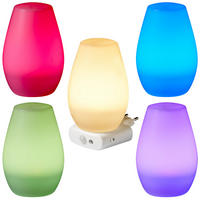 LED-STECKDOSEN-LEUCHTE Oval Weiß Kunststoff RGB - Weiß, Kunststoff (8/8/11.2cm) - Northpoint
