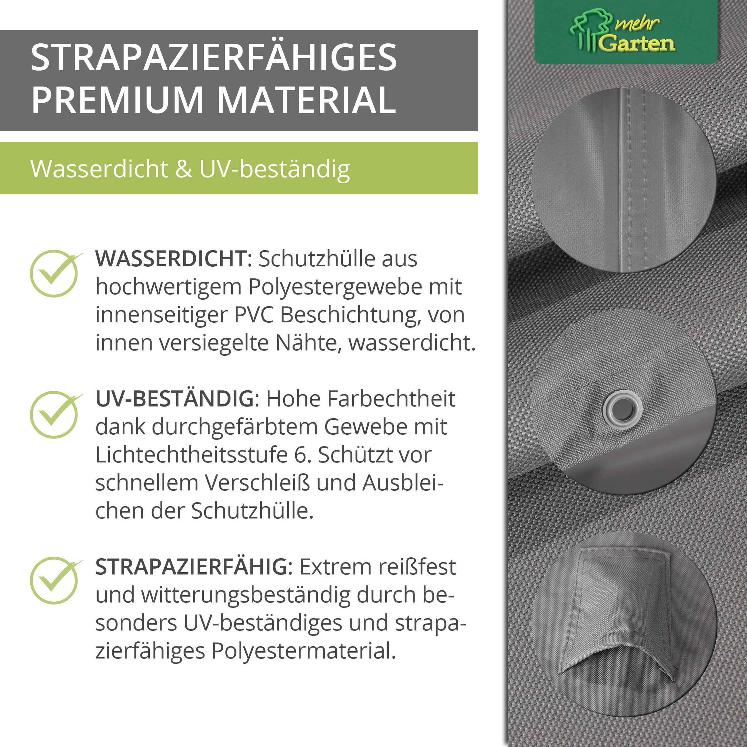 Thumbnail - mehr Garten Loungegruppen, Grau, Kunststoff, 237x80x175 cm, Gartenzubehör, Gartenmöbel-Schutzhüllen