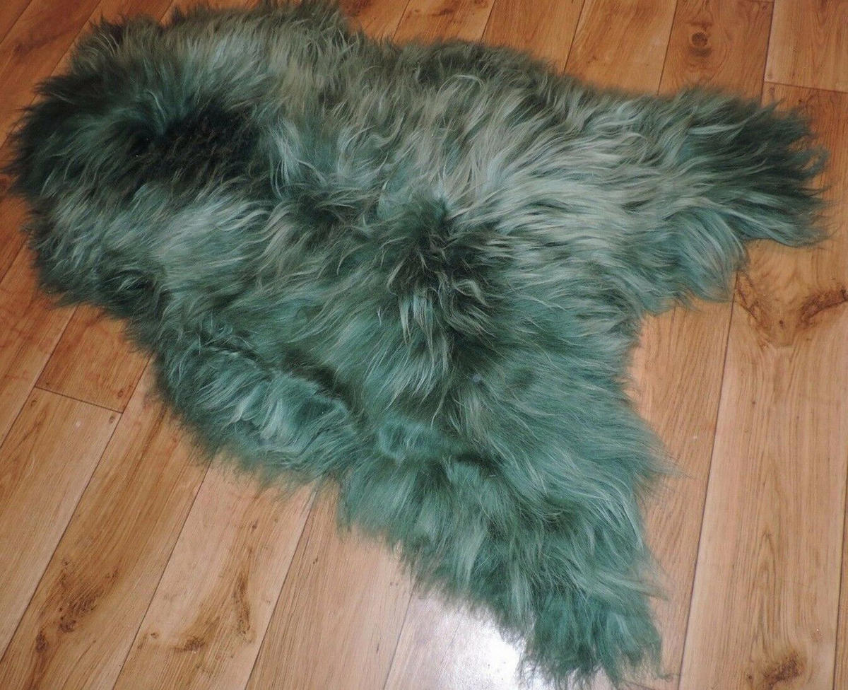 FELL Islandschaftfell patina-grün ca. 100 cm - Grün, Fell (60/100cm) - Provellus