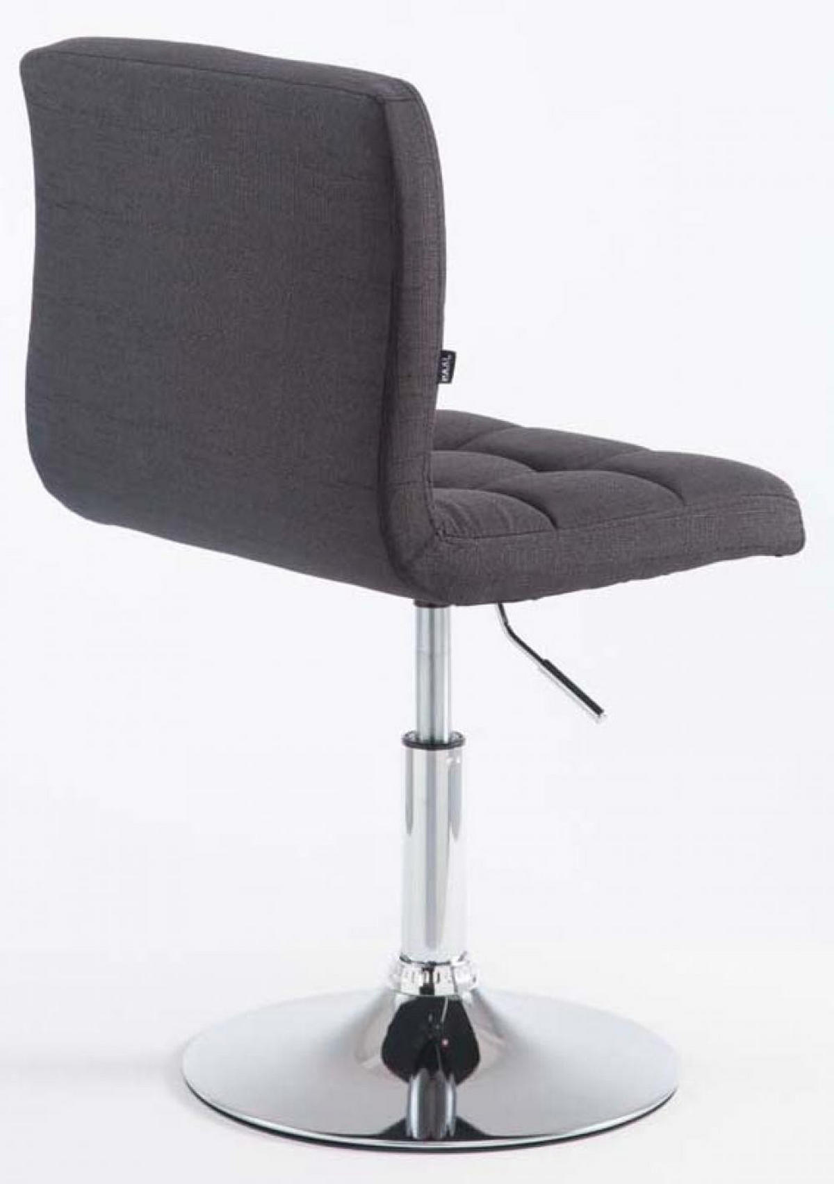 DREHSTUHL 2er Set Stoff schwarz - Chromfarben/Schwarz, Textil/Metall (44/74/49cm) - CLP