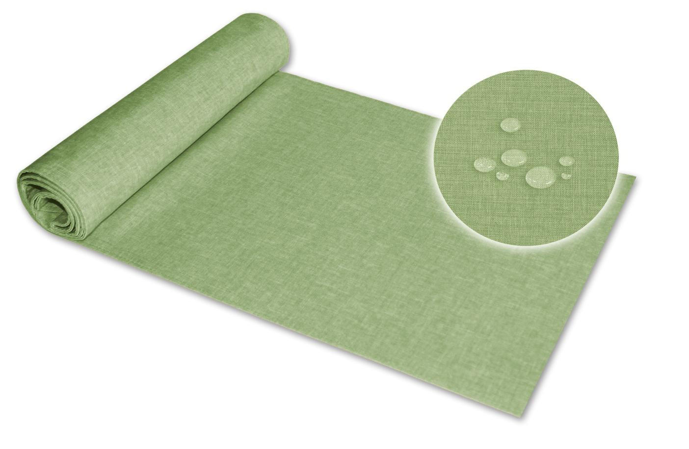 TISCHLÄUFER 40/140 cm Hellgrün Leinenoptik - Hellgrün, Textil (40/140cm) - TiborTex