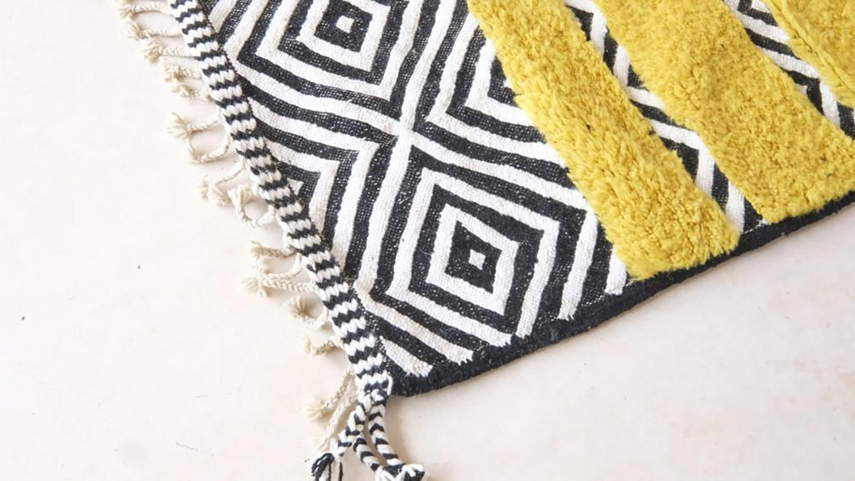 BERBERTEPPICH aus reiner Wolle 196x 296 cm - Gelb, Naturmaterialien (196/296cm) - AFK Living