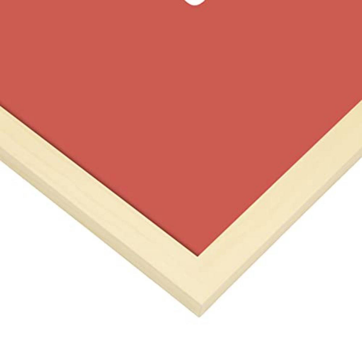 POSTER Set mit 4 Welt TypografieStil A4 Rahmen aus hellem Holz - Beige, Papier (29.7/3cm) - Nacnic