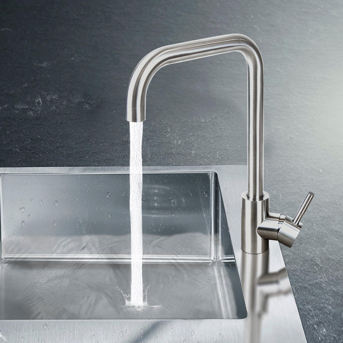 KÜCHENARMATUR Gislans 4.1/33.3/21.5 cm - Silberfarben, Metall (4.1/33.3/21.5cm) - ZMH