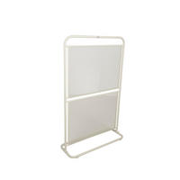 SICHTSCHUTZ Dovida 124x80x30cm Beige Stahl Balkon Sichtschutzwand Trennwand - Beige, Metall (80/124cm) - DELUKE