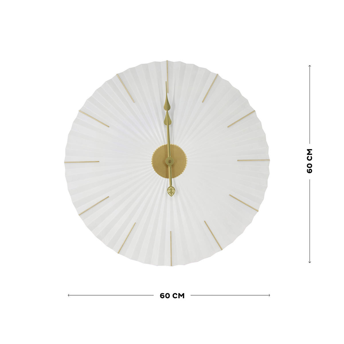 WANDUHR Origami - Goldfarben/Weiß, Metall (60/1/60cm) - Art for the Home