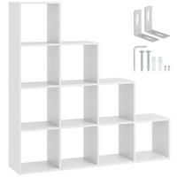 BÜCHERREGAL Talisa,130 x 29 cm x 130 cm,weiß - Weiß, Holzwerkstoff (130/130/29cm) - tectake
